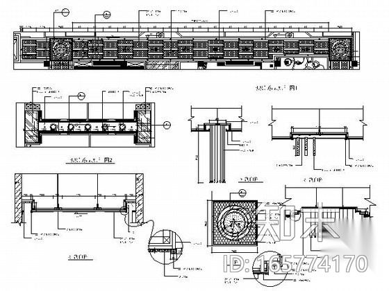 夜总会过道吊顶详图cad施工图下载【ID:165774170】