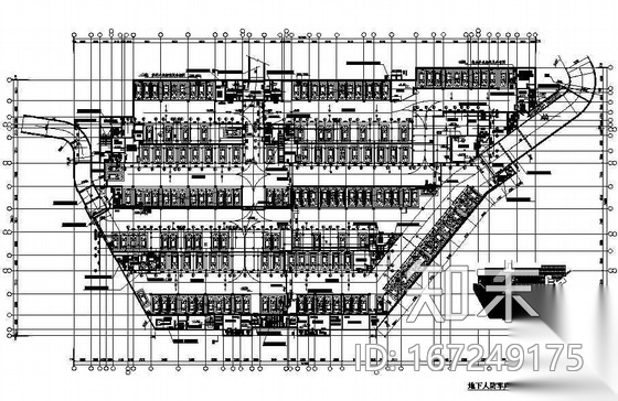 [张家港市]某公司地块人防工程建筑结构水电通风施工图cad施工图下载【ID:167249175】