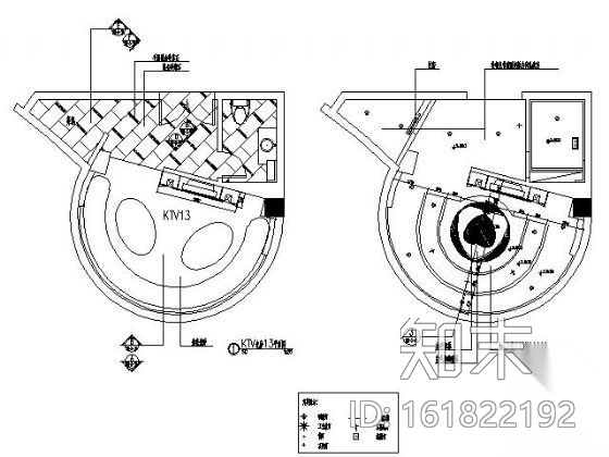 豪华KTV空间设计施工图cad施工图下载【ID:161822192】