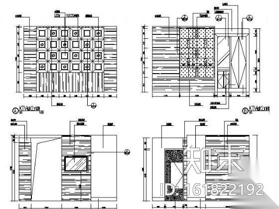豪华KTV空间设计施工图cad施工图下载【ID:161822192】