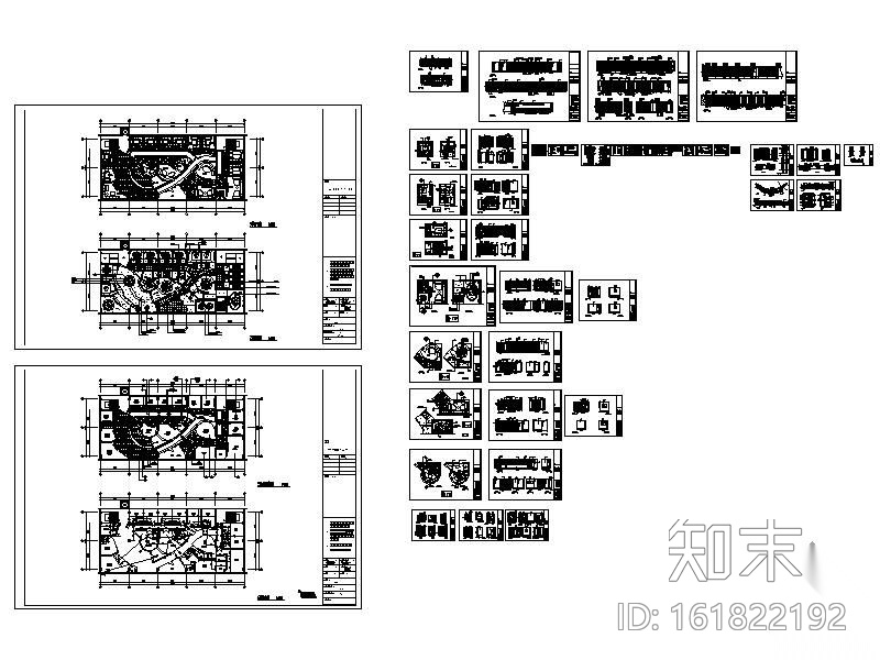 豪华KTV空间设计施工图cad施工图下载【ID:161822192】