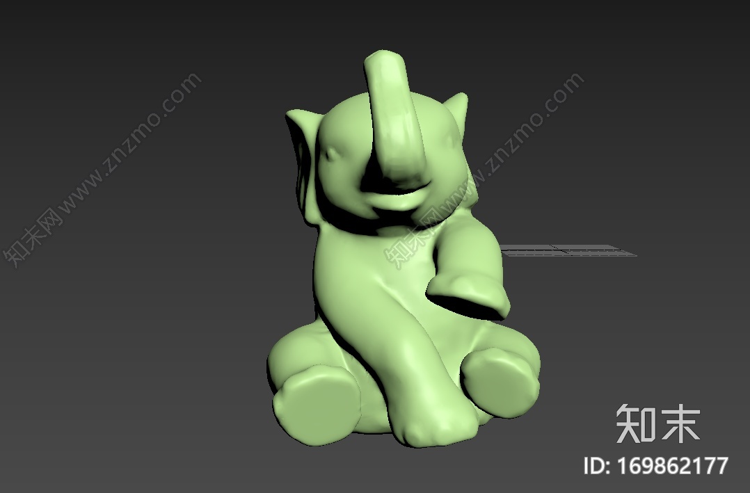 坐着的大象3d打印模型下载【ID:169862177】