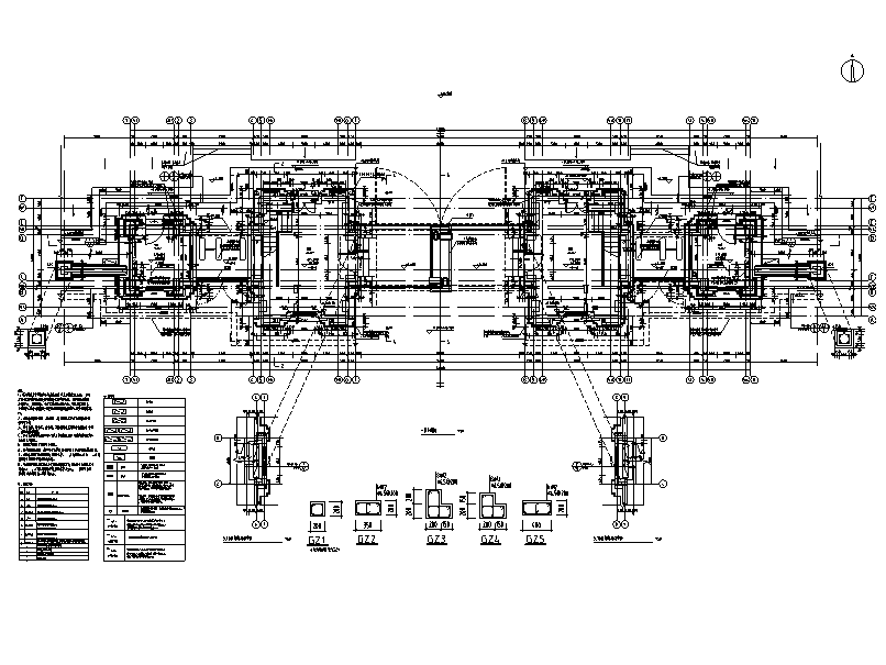 眉山恒大悦府主大门建筑施工图设计（CAD）施工图下载【ID:164877128】