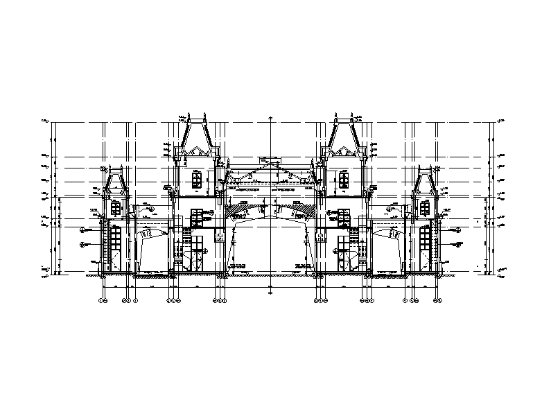 眉山恒大悦府主大门建筑施工图设计（CAD）施工图下载【ID:164877128】