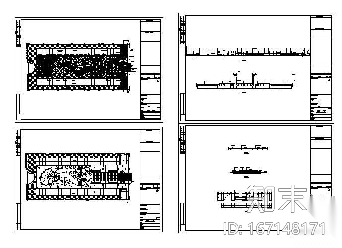 某商场内庭景观设计图cad施工图下载【ID:167148171】