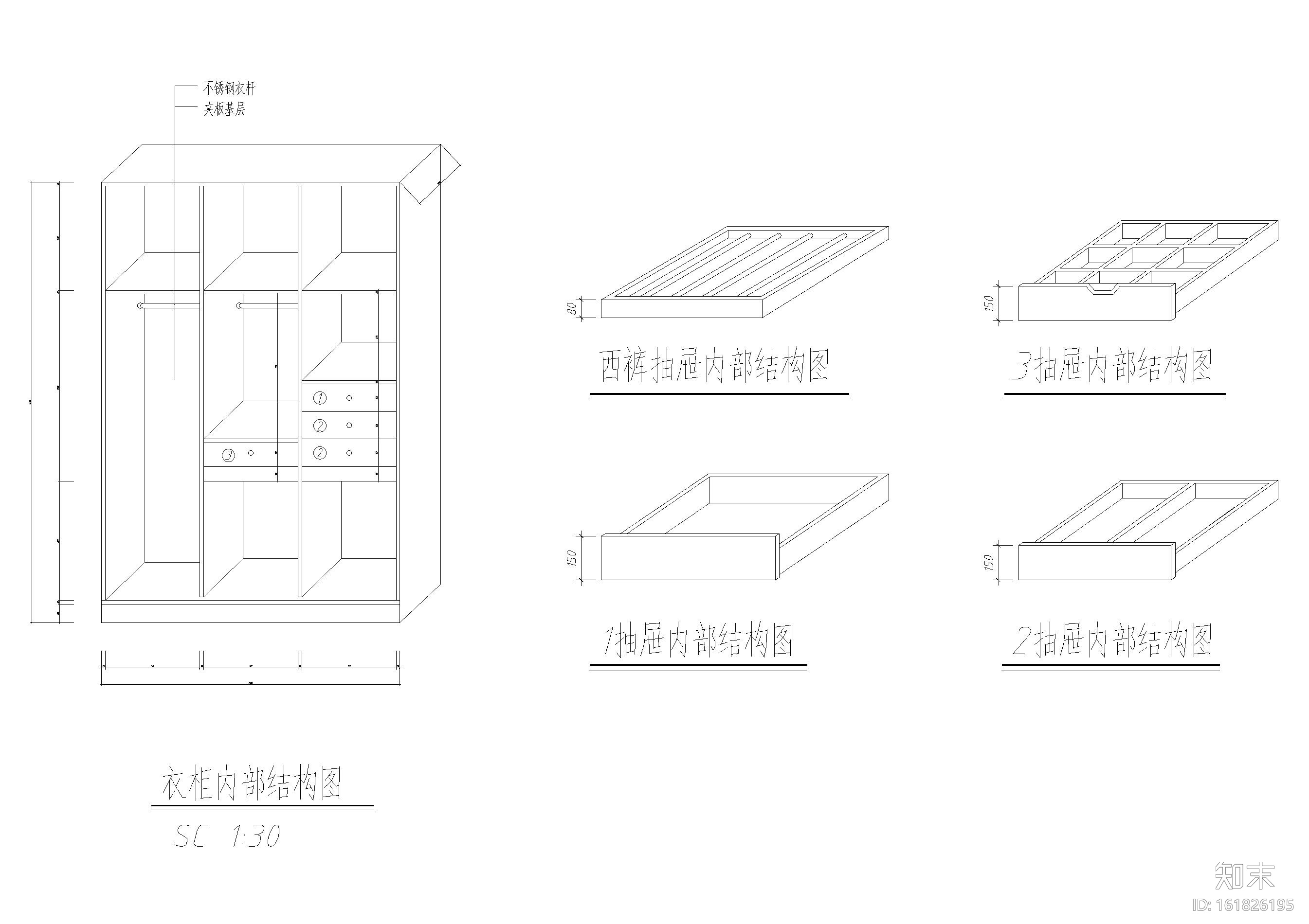 欧式家具装饰图块节点详图cad施工图下载【ID:161826195】