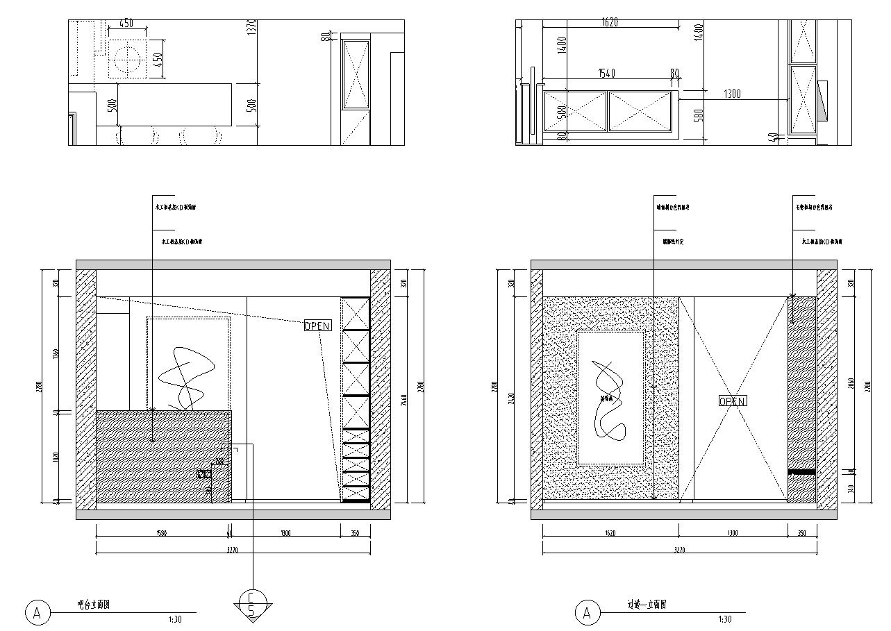 [浙江]杭州现代三居室住宅施工图_附3D模型施工图下载【ID:168050162】