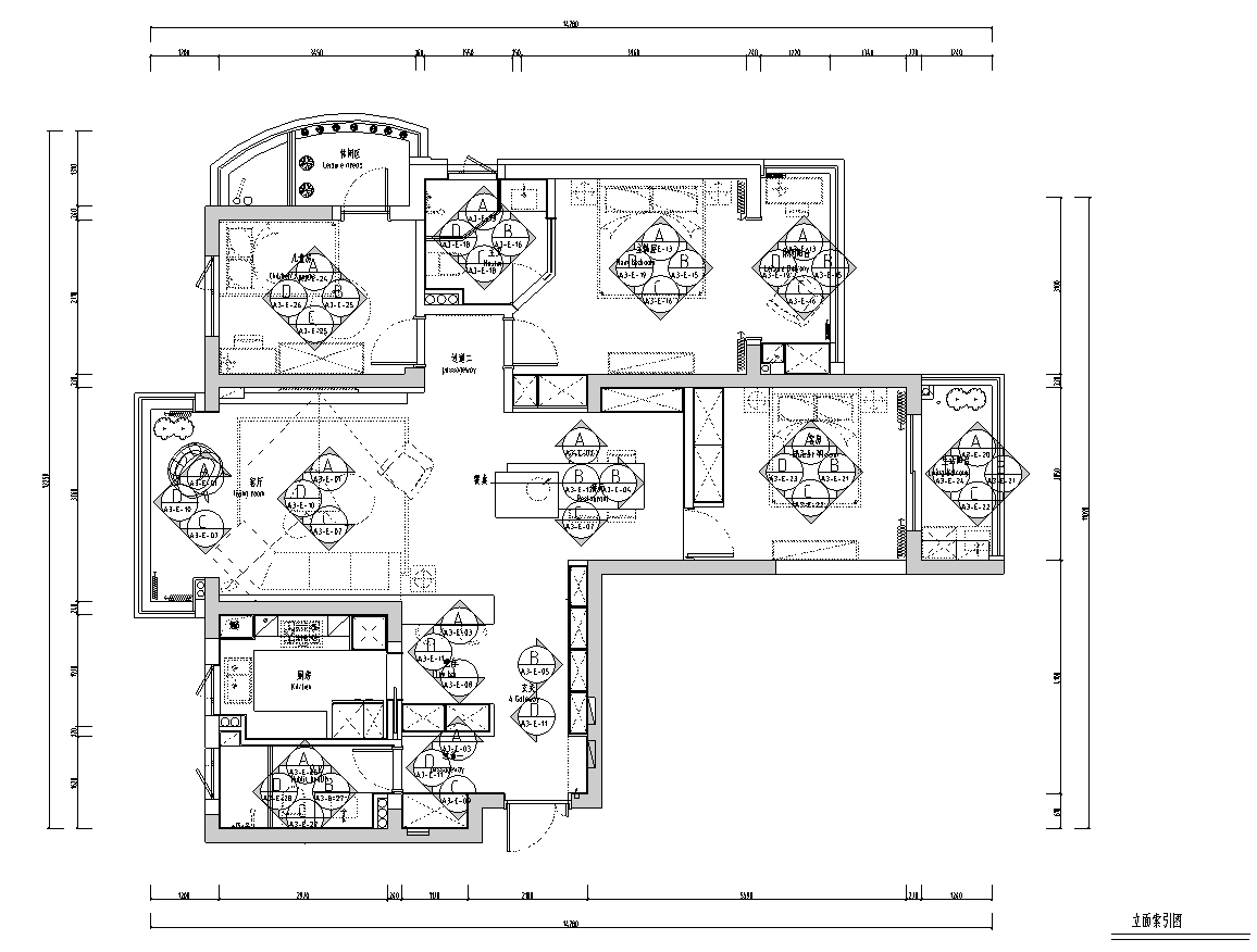 [浙江]杭州现代三居室住宅施工图_附3D模型施工图下载【ID:168050162】