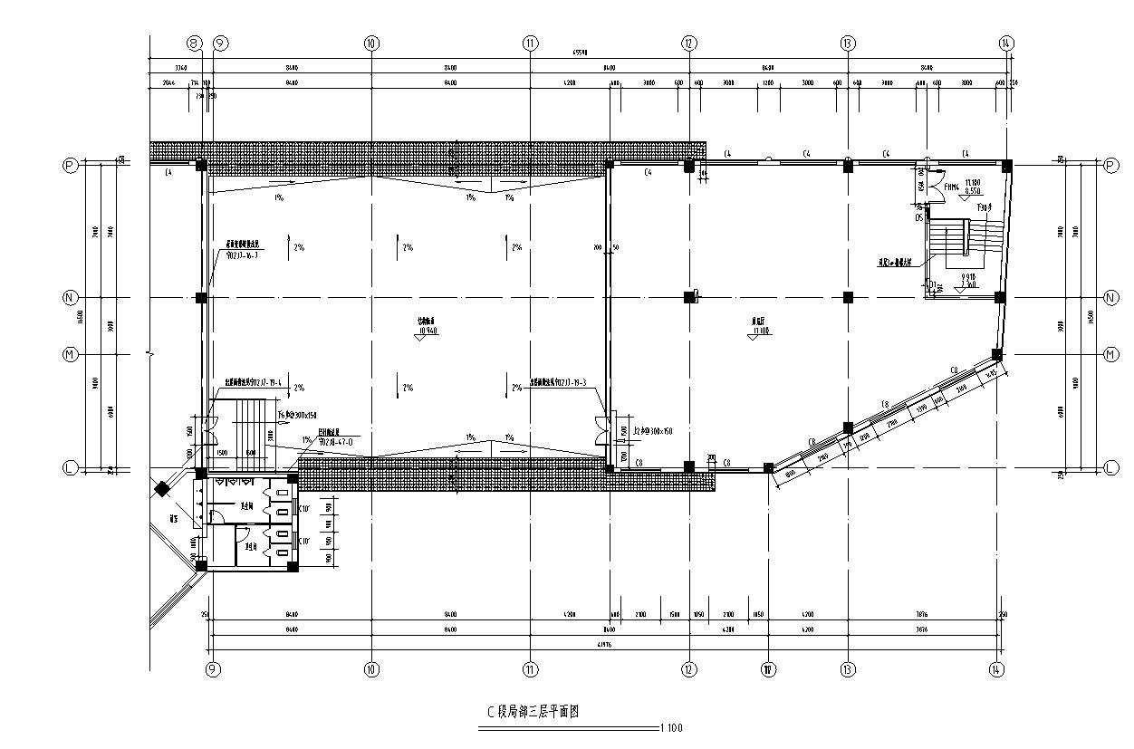 [宁夏]五层中式风格办公楼建筑施工图（含全专业）施工图下载【ID:166816171】