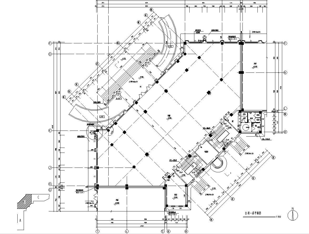 [宁夏]五层中式风格办公楼建筑施工图（含全专业）cad施工图下载【ID:149954169】