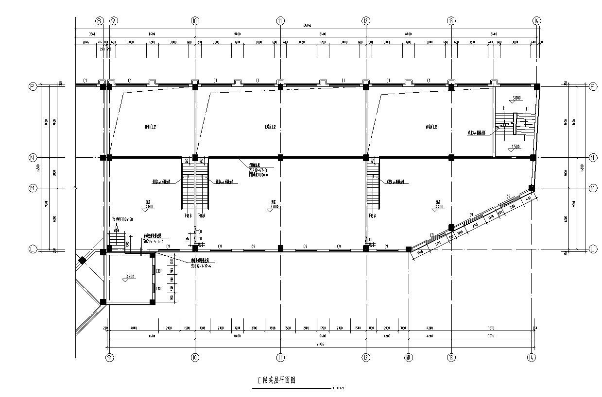 [宁夏]五层中式风格办公楼建筑施工图（含全专业）施工图下载【ID:166816171】