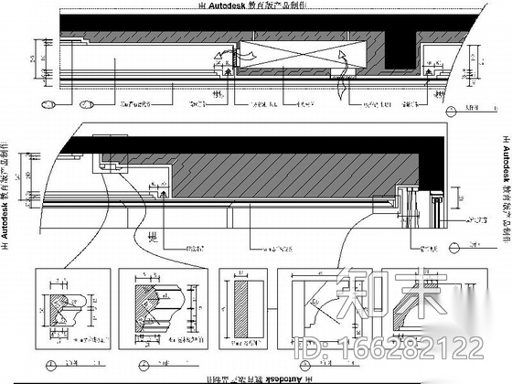 [青岛]三居室新潮大气家装施工图（含效果图）cad施工图下载【ID:166282122】