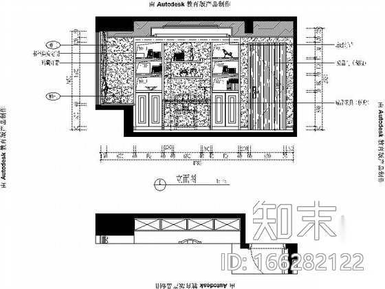 [青岛]三居室新潮大气家装施工图（含效果图）cad施工图下载【ID:166282122】