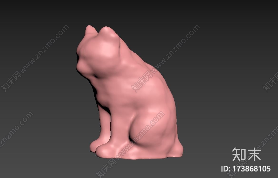 猫雕塑3d打印模型下载【ID:173868105】