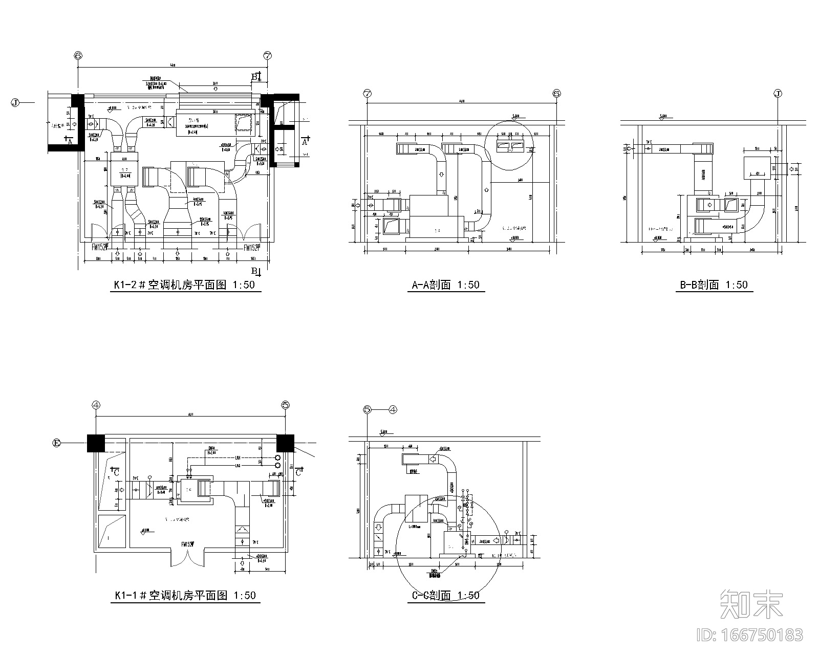 25层办公楼空气-水系统+VRV中央空调设计图cad施工图下载【ID:166750183】