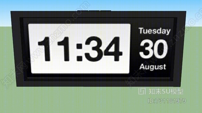 数字钟SU模型下载【ID:731181979】
