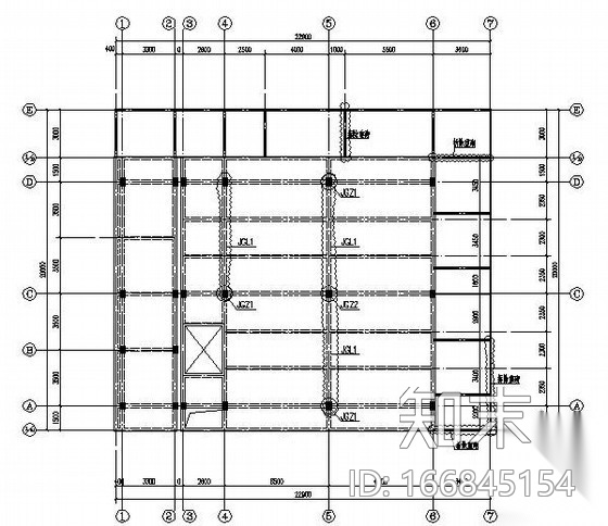 4层框架商业楼加固工程设计结构施工图cad施工图下载【ID:166845154】