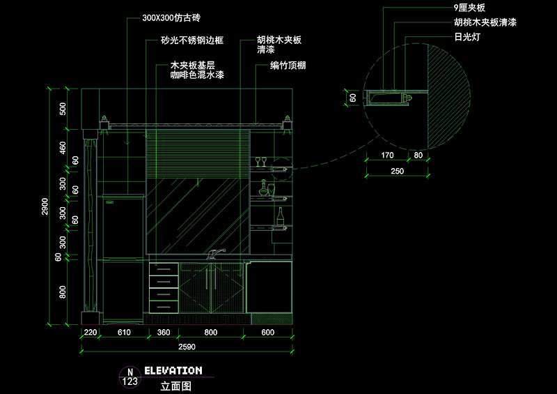 室内厨房图块cad素材cad施工图下载【ID:149635101】