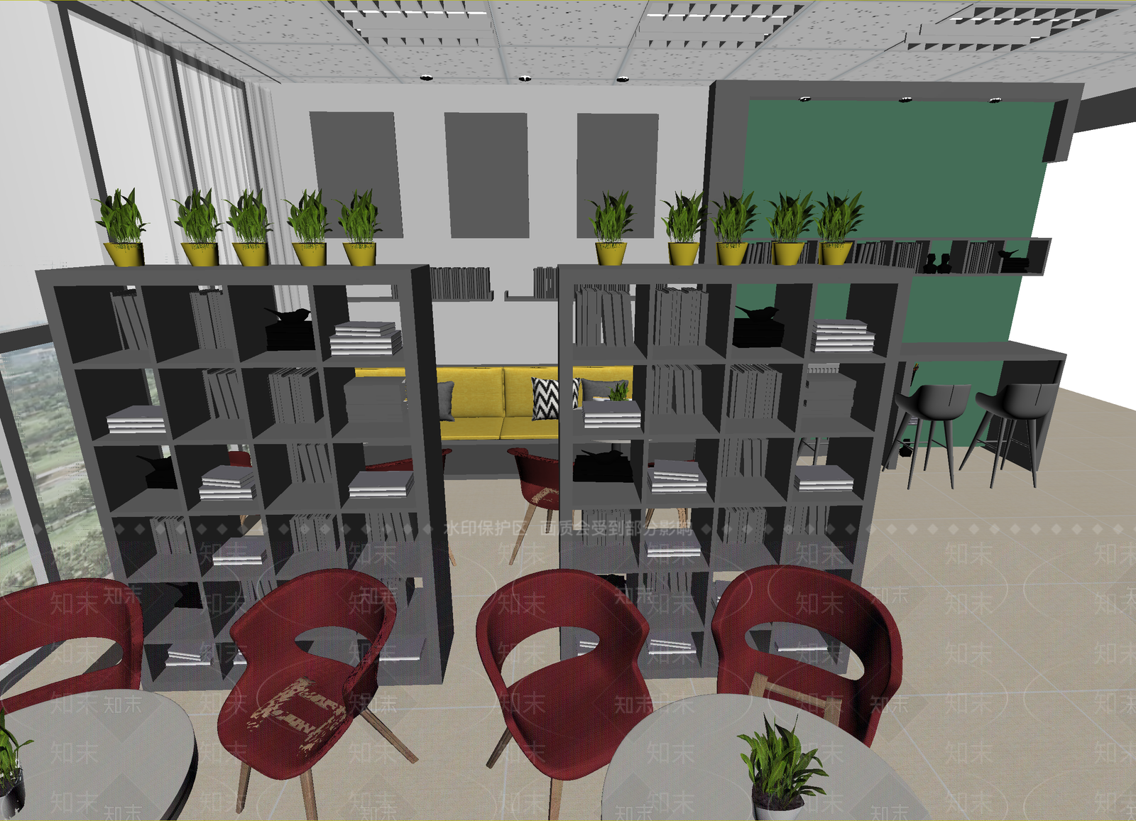 现代咖啡厅3D模型下载【ID:1214731344】