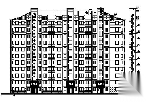 温州某小区十一层住宅楼建筑施工图(4#楼)cad施工图下载【ID:149844128】