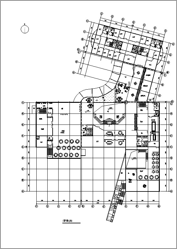 后现代高层宾馆酒店建筑设计方案施工图CADcad施工图下载【ID:166823177】