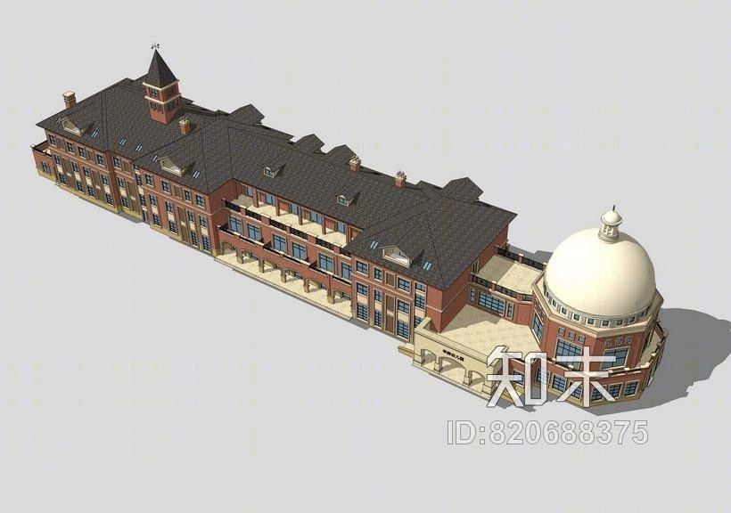 英式幼儿园SU模型下载【ID:820688375】