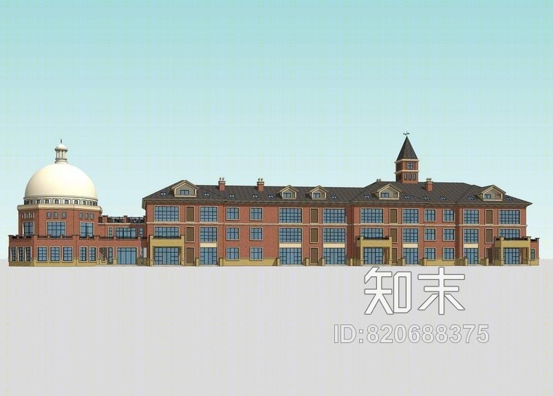 英式幼儿园SU模型下载【ID:820688375】