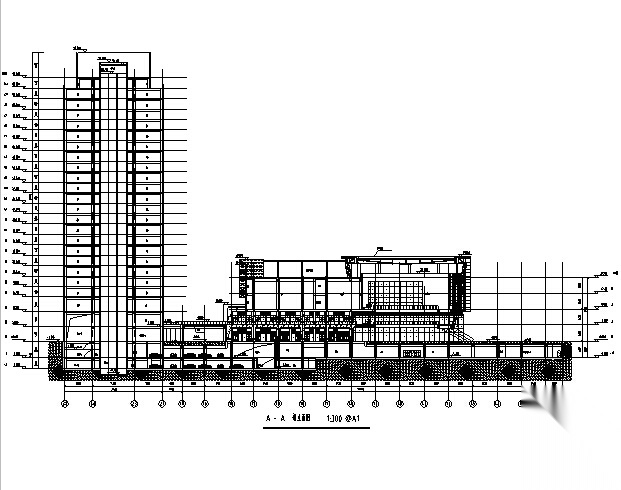 [上海]知名设计院高层商业综合体建筑设计施工图cad施工图下载【ID:166706128】