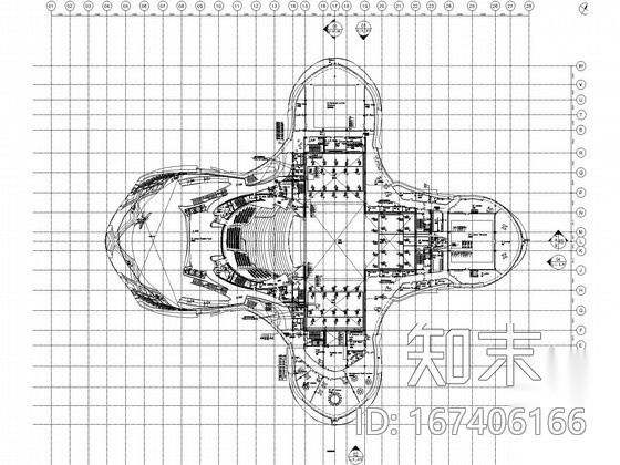 [南方]国际艺术中心大剧院给排水图纸（雨淋系统cad施工图下载【ID:167406166】