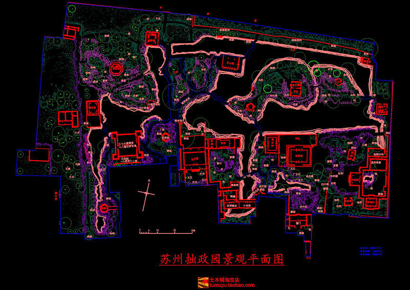 拙政园cad图纸cad施工图下载【ID:149635125】