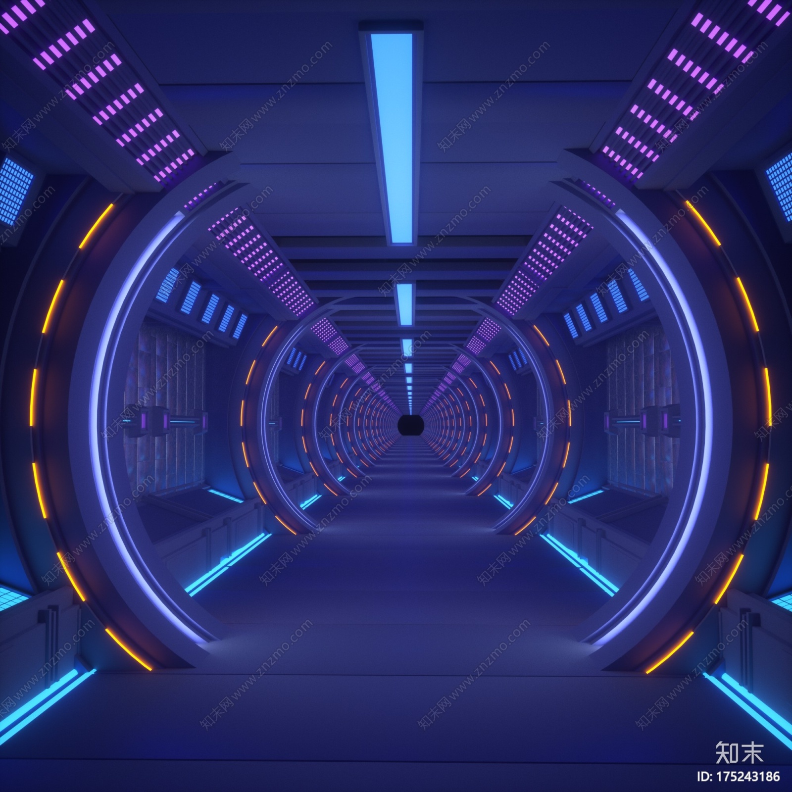科技机械未来通道CG模型下载【ID:175243186】
