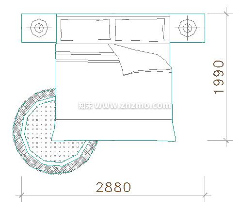 床头柜cad施工图下载【ID:178427130】