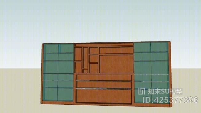 设计书架SU模型下载【ID:425377596】