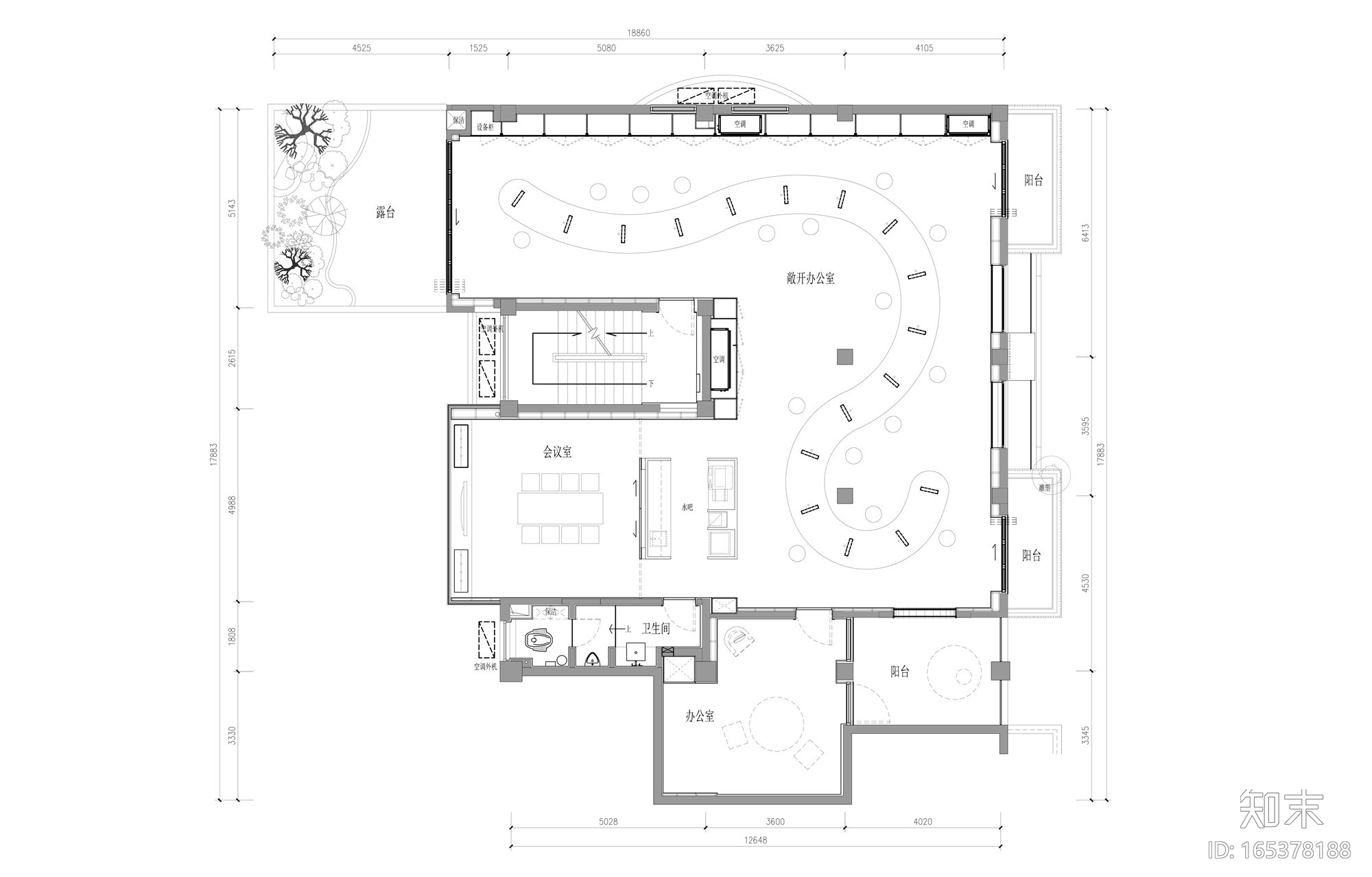 厦门200㎡全新办公空间_JPG平面+官方摄影cad施工图下载【ID:165378188】