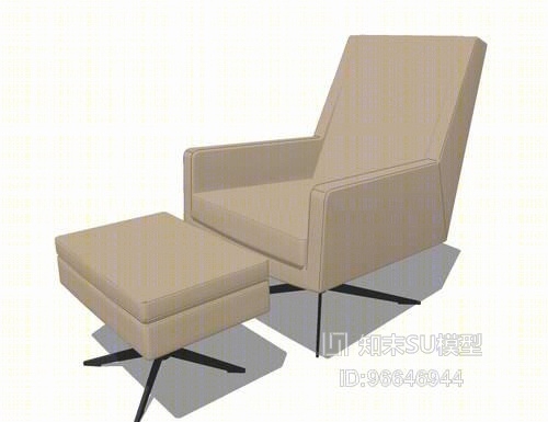 休闲椅子SU模型下载【ID:96646944】