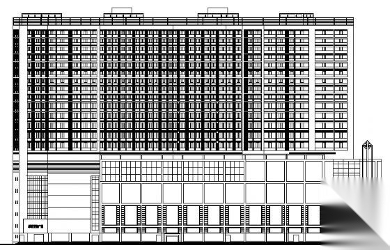 服饰文化商业广场建筑施工图cad施工图下载【ID:151510151】