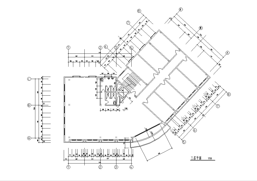 城市酒店建筑设计方案（方案CAD）cad施工图下载【ID:167939185】