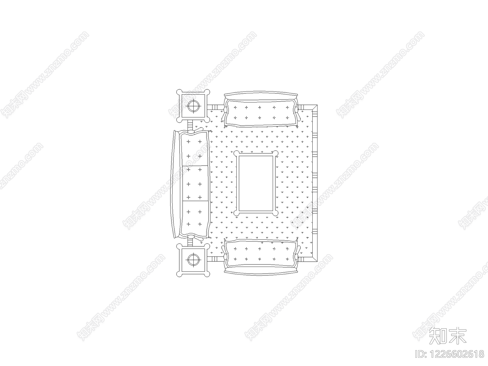 中式,现代沙发CAD图纸