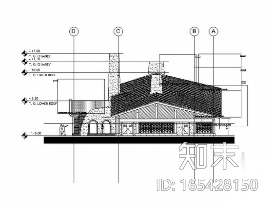 [江苏]国内著名地产主题乐园建筑施工图（含多栋建筑cad施工图下载【ID:165428150】