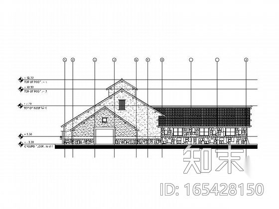 [江苏]国内著名地产主题乐园建筑施工图（含多栋建筑cad施工图下载【ID:165428150】