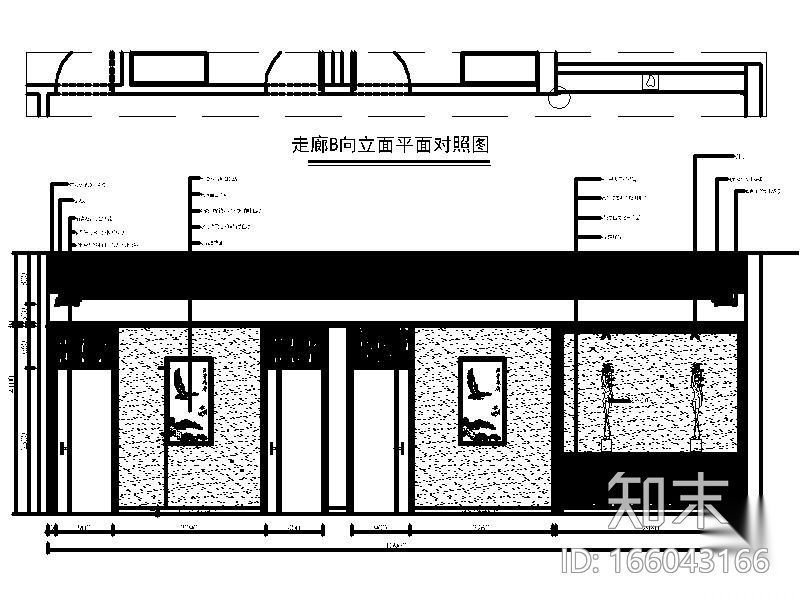 [深圳]荷塘月色时尚餐厅室内设计施工图（含效果图）cad施工图下载【ID:166043166】