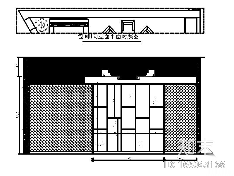 [深圳]荷塘月色时尚餐厅室内设计施工图（含效果图）cad施工图下载【ID:166043166】