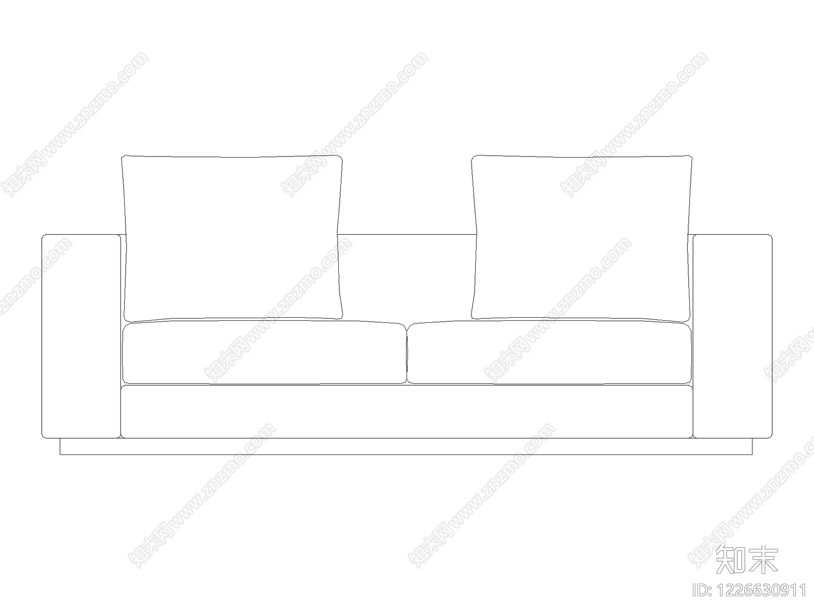 沙发cad施工图下载【ID:1226630911】