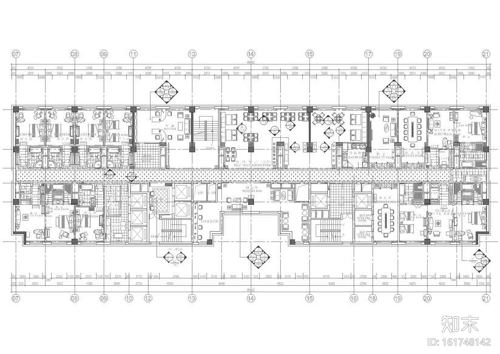 哈尔滨五星级豪华商务型酒店施工图+实景图cad施工图下载【ID:161748142】