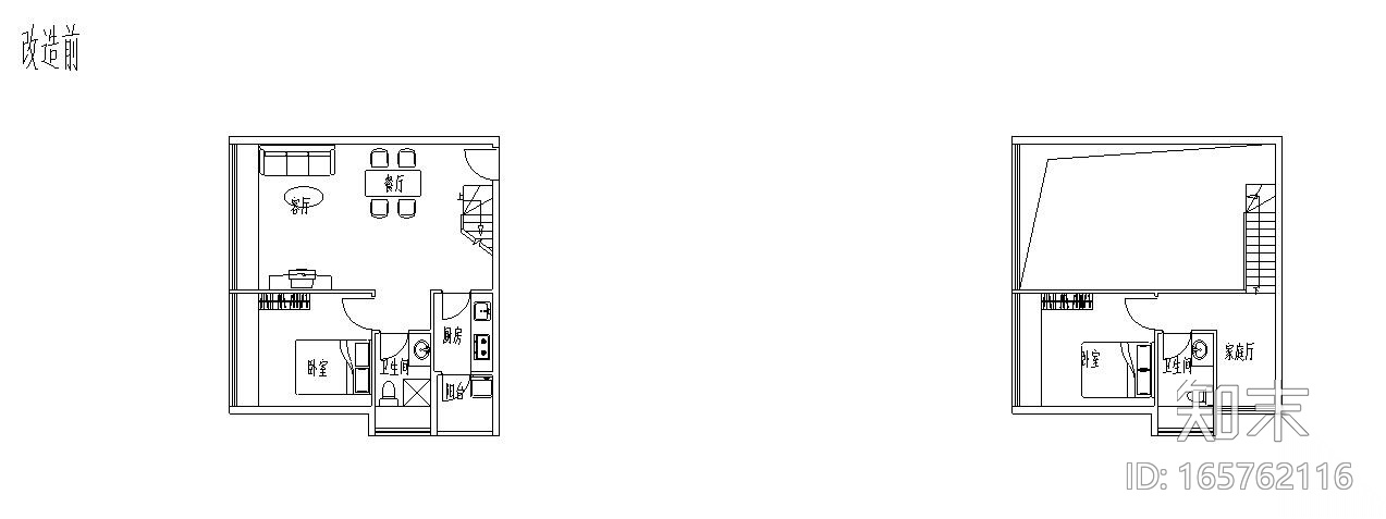 多种户型公寓户型平面设计图cad施工图下载【ID:165762116】