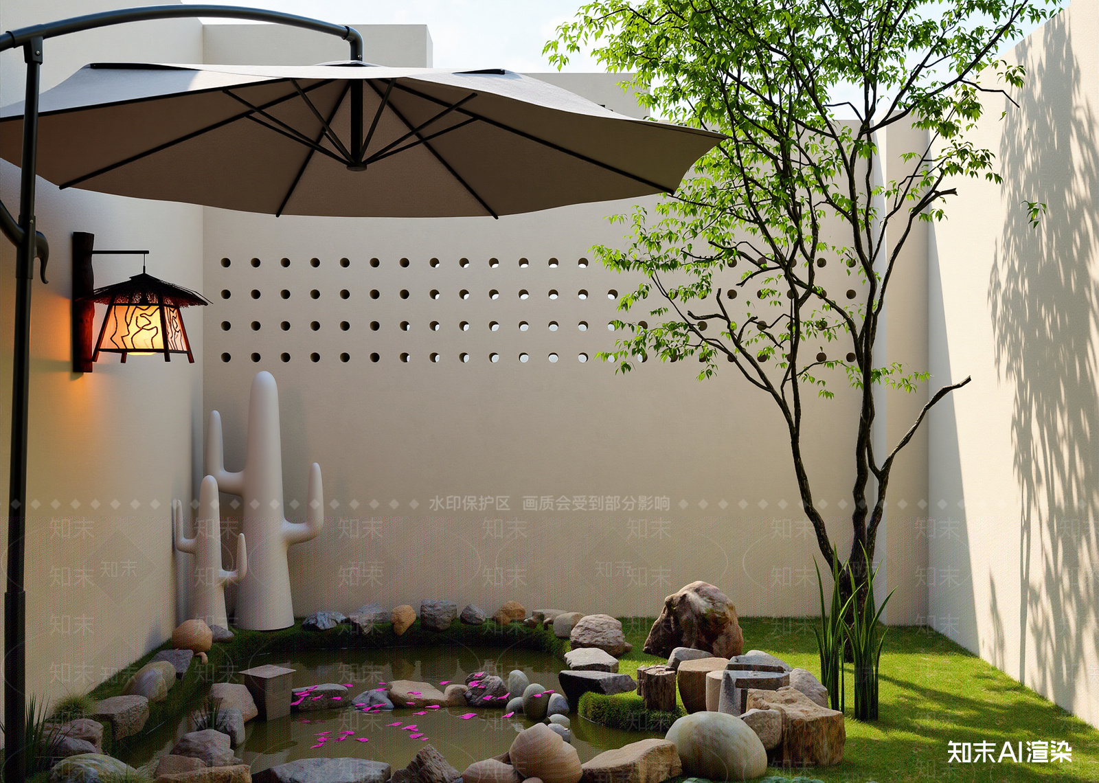 侘寂庭院3D模型下载【ID:1214404087】