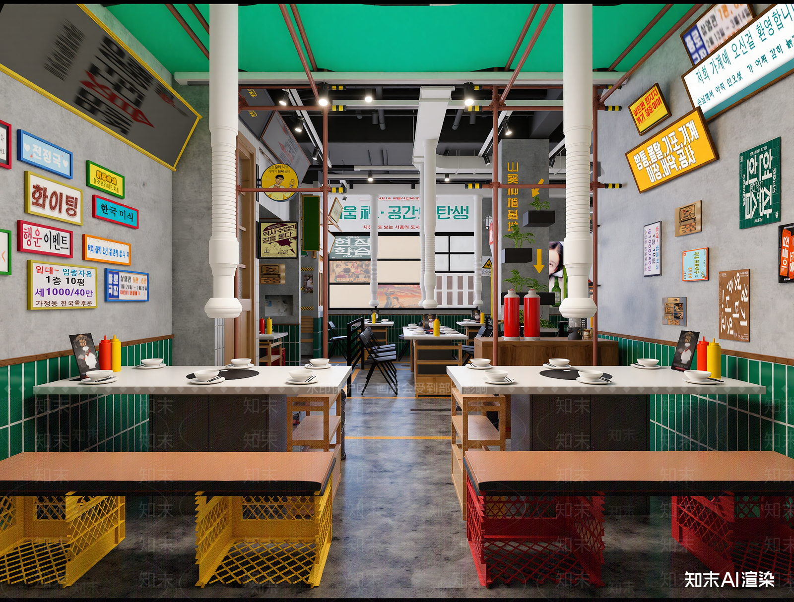 现代火锅店3D模型下载【ID:1214311265】
