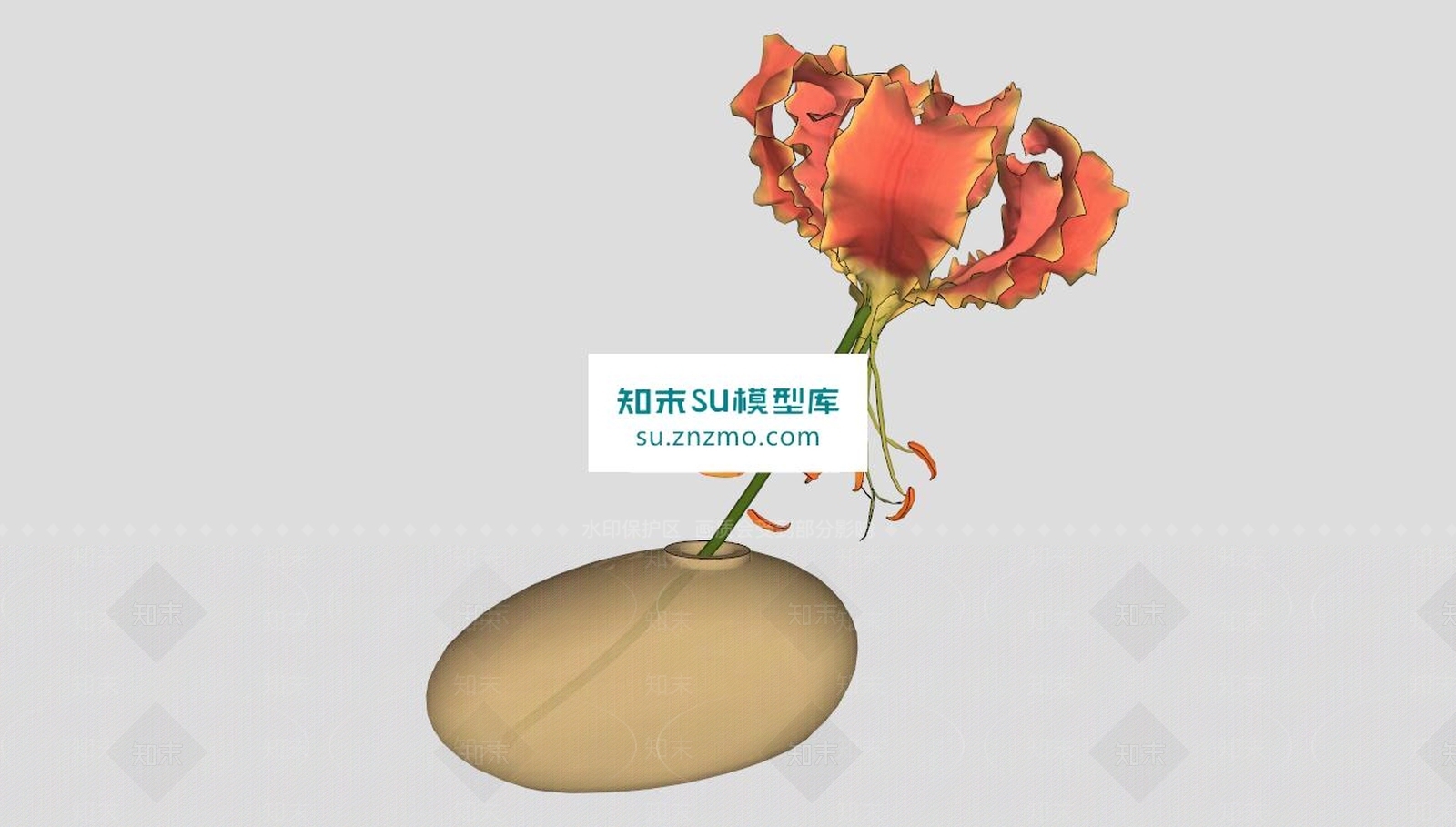 花瓶摆件SU模型下载【ID:172119106】