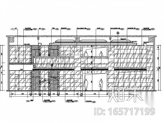 [江西]庄重大气办公楼大堂设计CAD施工图cad施工图下载【ID:165717199】