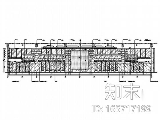 [江西]庄重大气办公楼大堂设计CAD施工图cad施工图下载【ID:165717199】